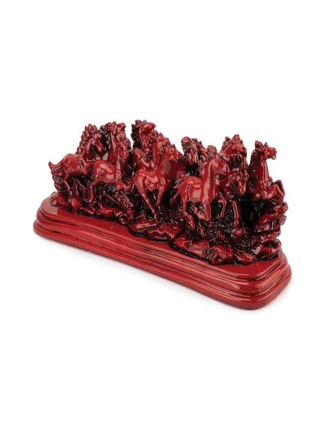 INARA Creation 12 Running Horses Statue/Showpiece for Home/Office/Living Room Decoration - Red - Image 4